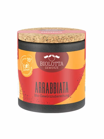 BioLotta organic Arrabiata seasoning mix in a packaging of 45g