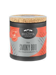 BioLotta organic smoky BBQ seasoning mix in a cardboard can of 70g
