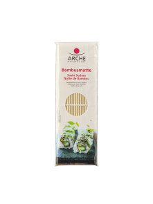 Arche bamboo sushi mat in a plastic packaging