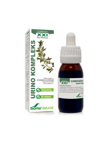 Soria Natural Diuracil Complex in a cardboard packaging containing medicine bottle with dropper of 50ml