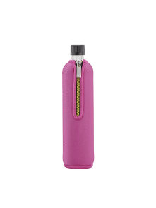 Glass Bottle With Neoprene Cover - Pink 500ml Biodora