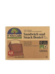 If You Care snack and sandwich paper bag in a packaging containing 48pcs