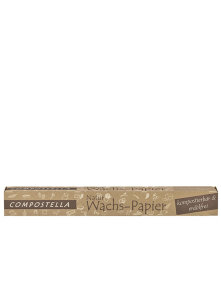 Compostella natural wax paper in a packaging containing 8m roll