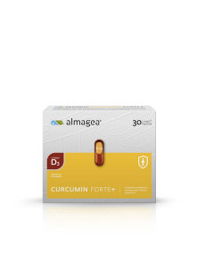 Almagea Curcumin Forte+ in a packaging containing 30 capsules