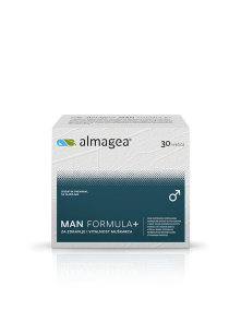 Almagea Man Formula+ in a packaging containing 30 sachets