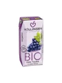 Hollinger organic black grape juice in a to-go packaging of 200ml