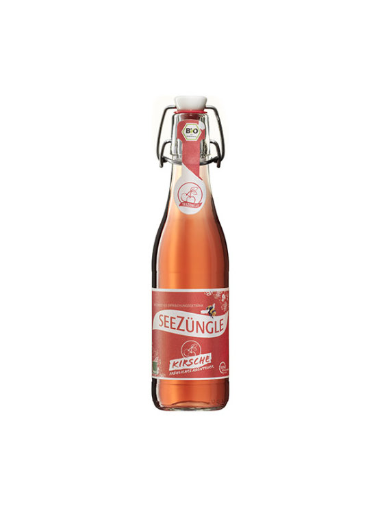 SeeZüngle organic carbonated cherry drink in a glass bottle of 0,33l