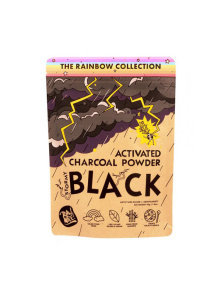 Rawnice activated charcoal powder in a colorful packaging of 50g
