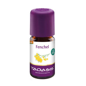 Taoasis organic fennel essential oil in a glass packaging of 5ml