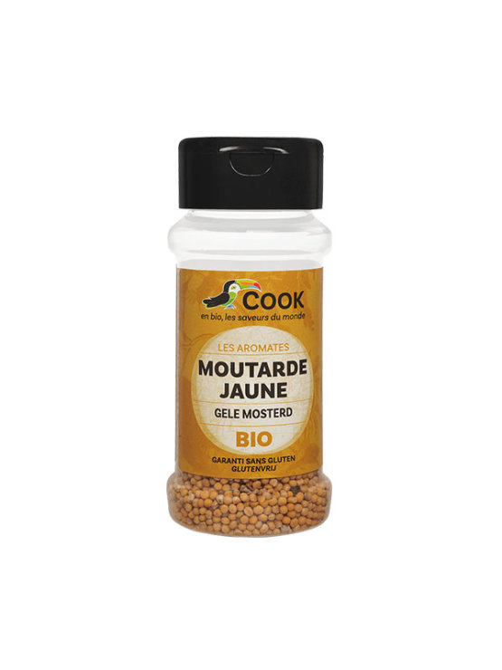 Cook organic mustard seeds in a transparent packaging of 60g