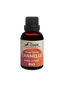 Cook organic cinnamon extract in a dark bottle of 50ml