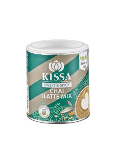 Kissa organic chai latte mix in a cardboard packaging of 120g