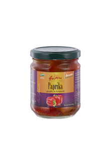 Gustoni organic grilled peppers in a glass jar of 190g