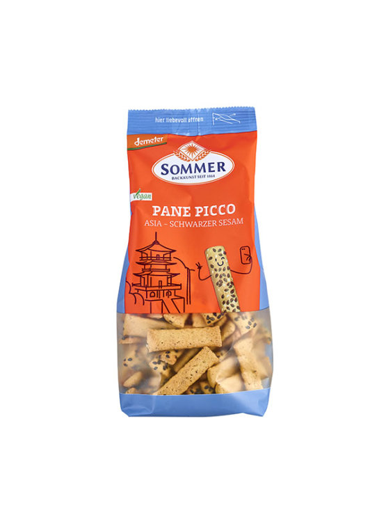 Sommer Pane Picco organic Asian snack with black sesame in a packaging of 150g
