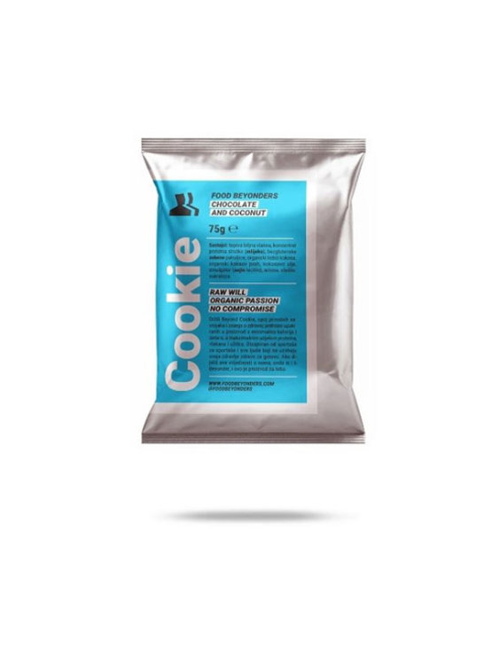 Food Beyonders protein cookie in a packaging of 60g