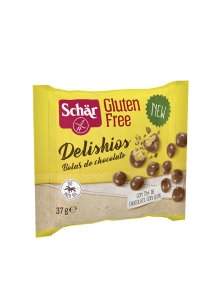 Schar gluten free crispy chocolate balls in a packaging of 37g