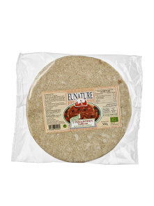 Eunature whole wheat pizza base in a transparenzt packaging of 300g