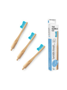 Bamboo Toothbrush With Replaceable Head - Blue Medium Humble Brush