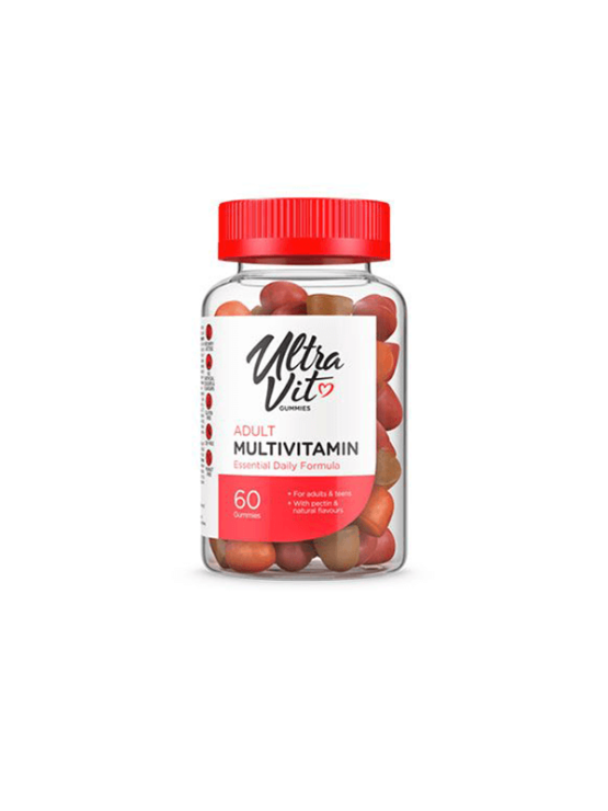 Ultravit adult multivitamin gummies in a plastic packaging containing 60 chewable vitamins