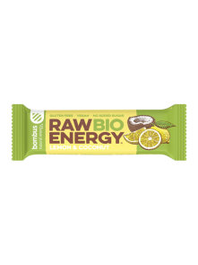 Bombus organic eaw energy bar with lemon and coconut in a packaging of 50g