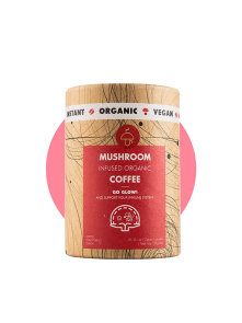 Mushroom Cups organic Go Glow mushroom infused instant coffee in a packaging containing 10 servings