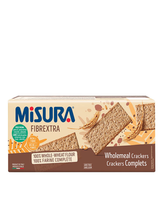 Misura Fibrextra whole grain crackers in a packaging of 385g