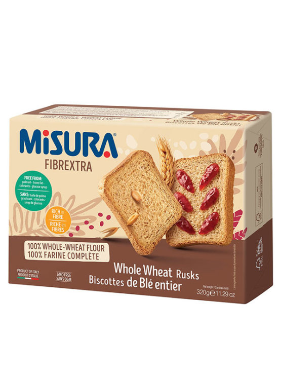 Misura Fibrextra whole grain rusk in a packaging of 320g