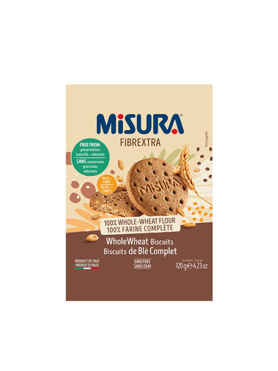 Misura fibrextra whole grain biscuits in a packaging of 120g