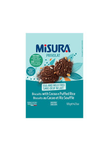 Misura Privolat cocoa & rice vegan biscuits in a packaging of 120g