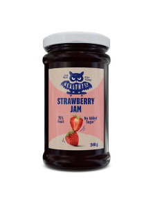 HealthyCo strawberry jam without added sugar in a glass jar of 240g
