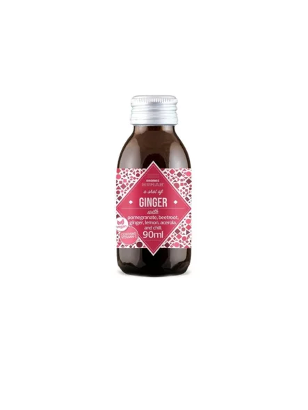 Organic Human organic ginger shot in a 100ml bottle