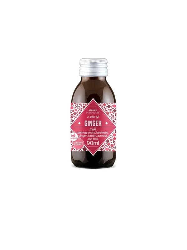 Organic Human organic ginger shot in a 100ml bottle