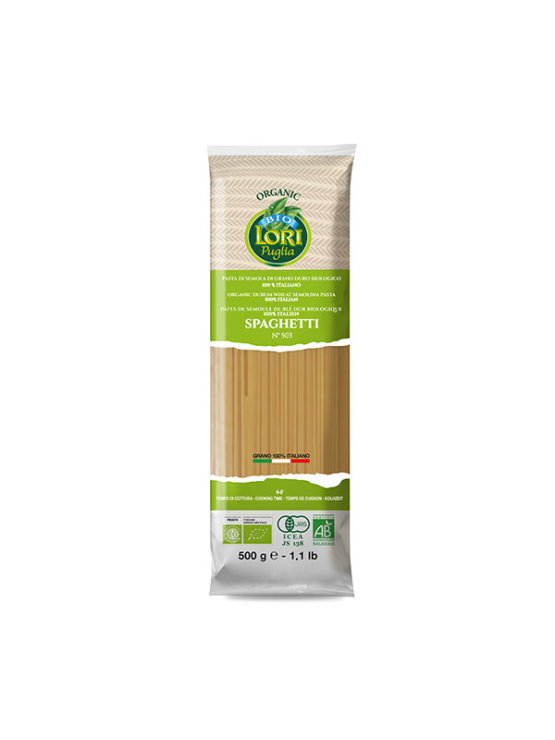 Pasta Lori Puglia organic durum wheat spaghetti pasta in a packaging of 500g