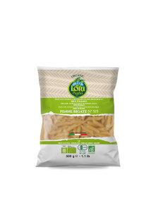 Pasta Lori Puglia organic durum wheat penne pasta in a packaging of 500g