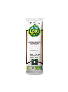 Pasta Lori Puglia organic whole grain durum wheat spaghetti pasta in a packaging of 500g