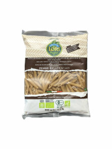 Pasta Lori Puglia organic penne pasta from whole grain durum wheat in a packaging of 500g