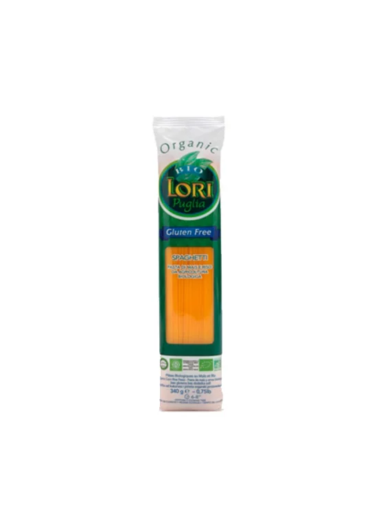 Pasta Lori Puglia rice and corn gluten free and organic spagetti pasta in a packaging of 340g