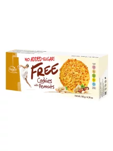 Bogutti peanut cookies with no added sugar in a cardboard packaging of 135g