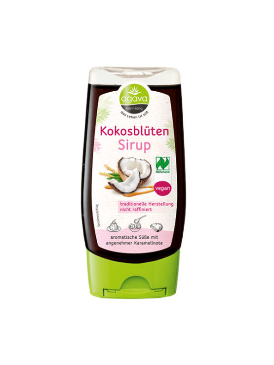 Agava Karin Lang organic coconut blossom syrup in a squeeze bottle of 350g