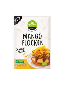 Agava Karin Lang organic gluten free decorative mango flakes in a 20g sachet
