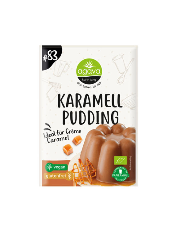 Agava Karin Lang organic gluten free caramel pudding in a 43g sachet