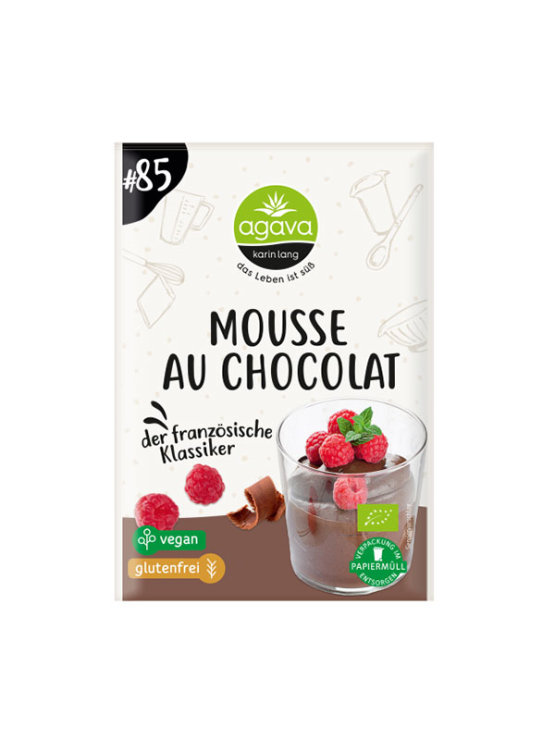 Agava Karin Lang organic gluten free chocolate mousse in a 48g sachet