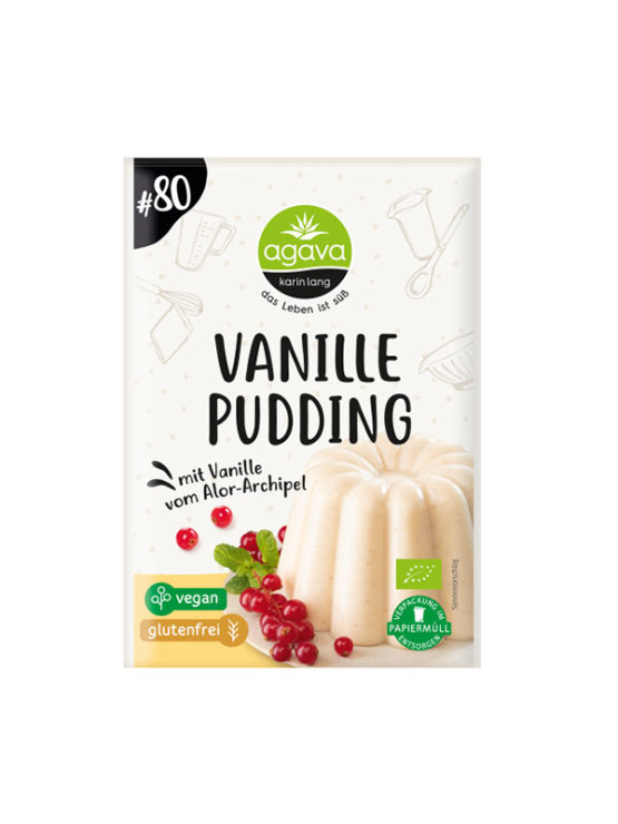 Agava Karin Lang organic gluten free vanilla pudding in a 33g sachet