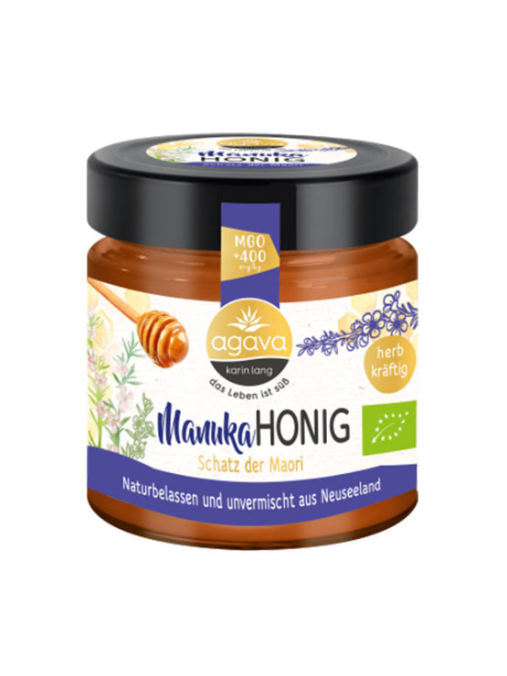 Agava Karin Lang manuka honey in a glass packaging of 250g