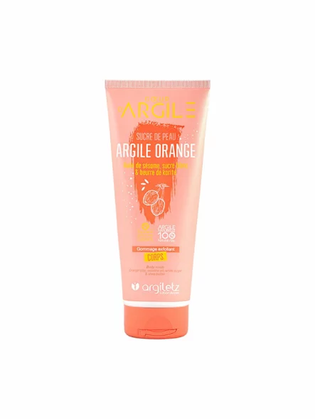 Argiletz orange clay body scrub in tube packaging of 200ml