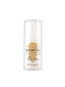 Argiletz white clay roll-on deodorant in a white plastic packaging of 50ml