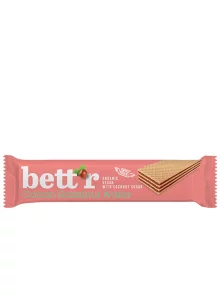 Bett'r organic cocoa and hazelnut wafer in a packaging of 30g