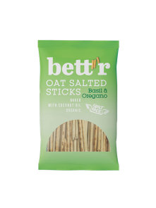 Bett'r organic oat stick with basil & oregano in a packaging of 50g
