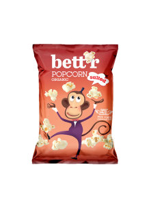 Bett'r organic sea salt popcorn in a packaging of 60g