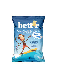 Bett'r organic quinoa flips with sea salt in a packaging of 50g